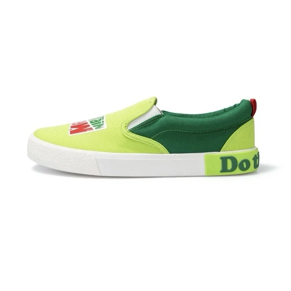 Mountain Dew Slip‎ On Sneakers Shoes Men's Sz 12 Green Yellow Classic Colors